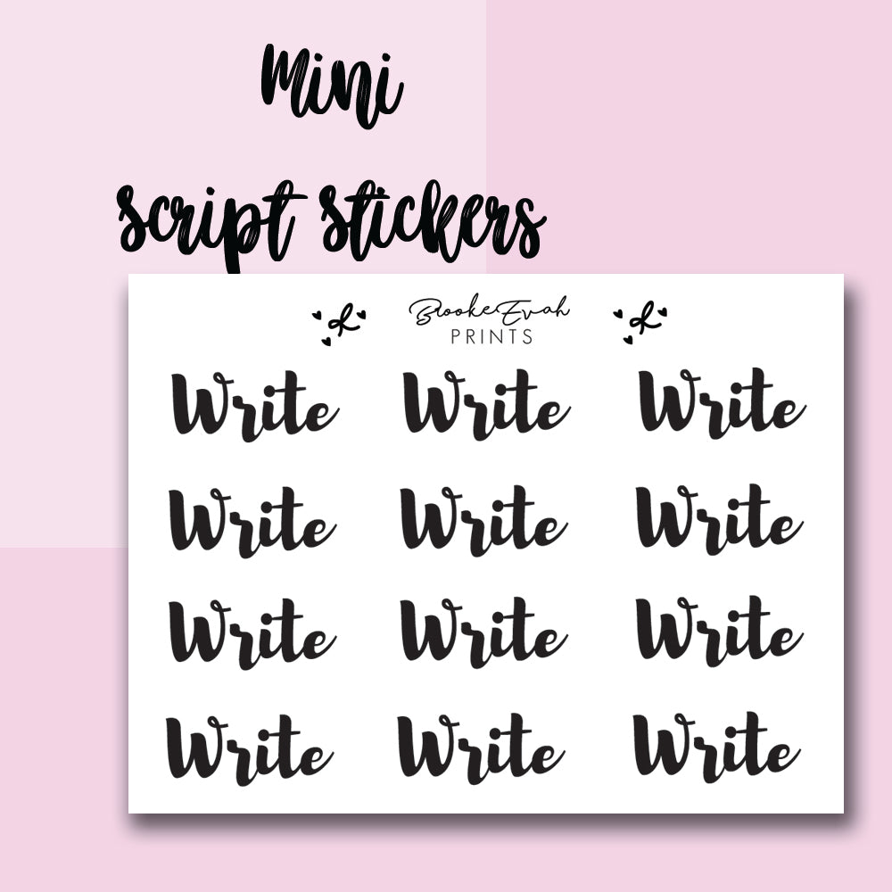 Write Stickers-  BEPM60 - BrookeEvahPrints 