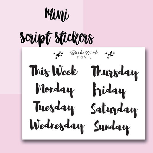 Days of the Week Stickers-  BEPM61