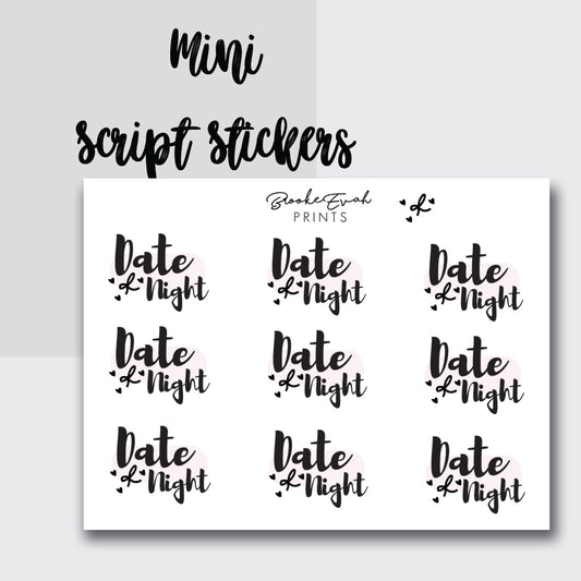 Mini Date Night Stickers-  BEPM77