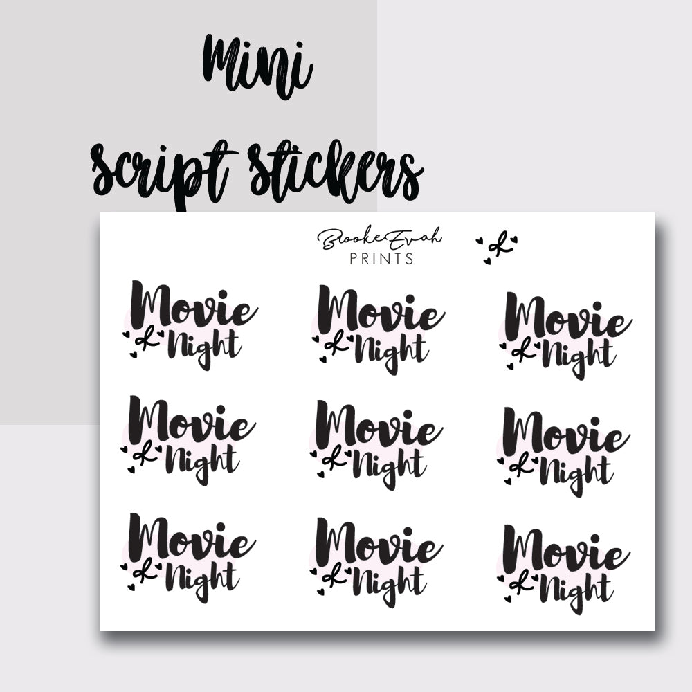 Mini Movie Night Stickers-  BEPM78