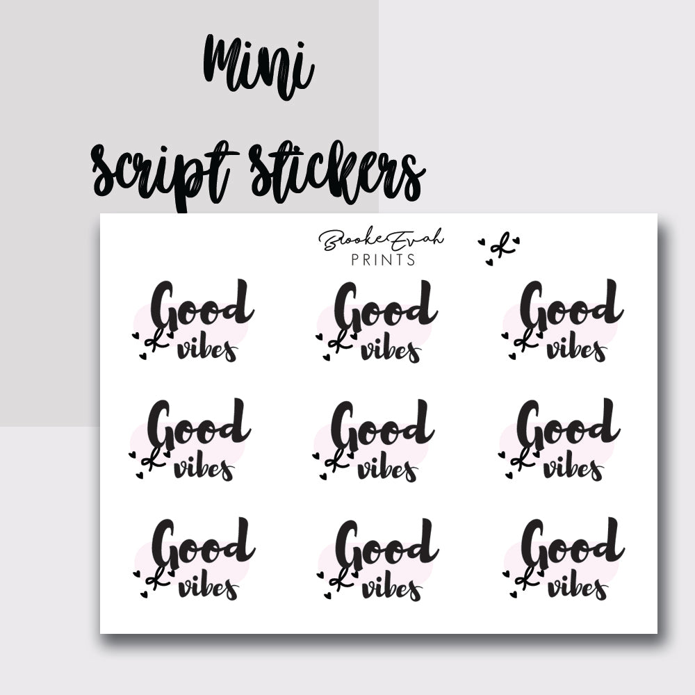 Mini Good Vibes Stickers-  BEPM81