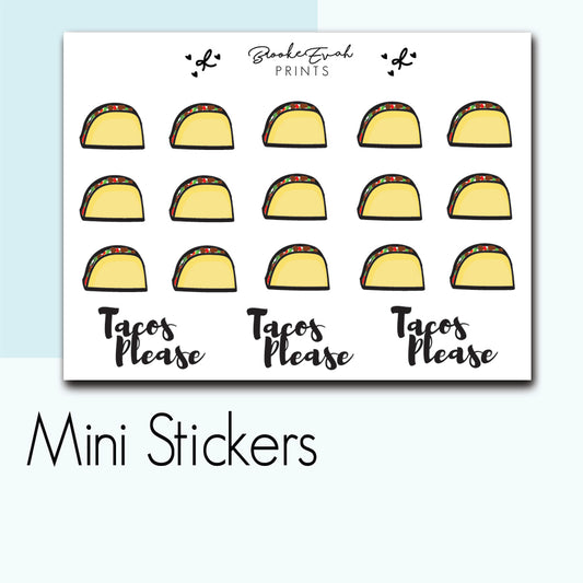 Mini Taco Stickers-  BEPM85