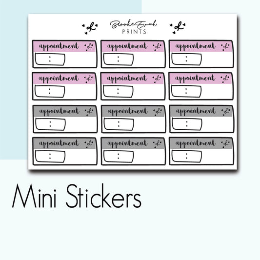 Mini Appointment Stickers-  BEPM95