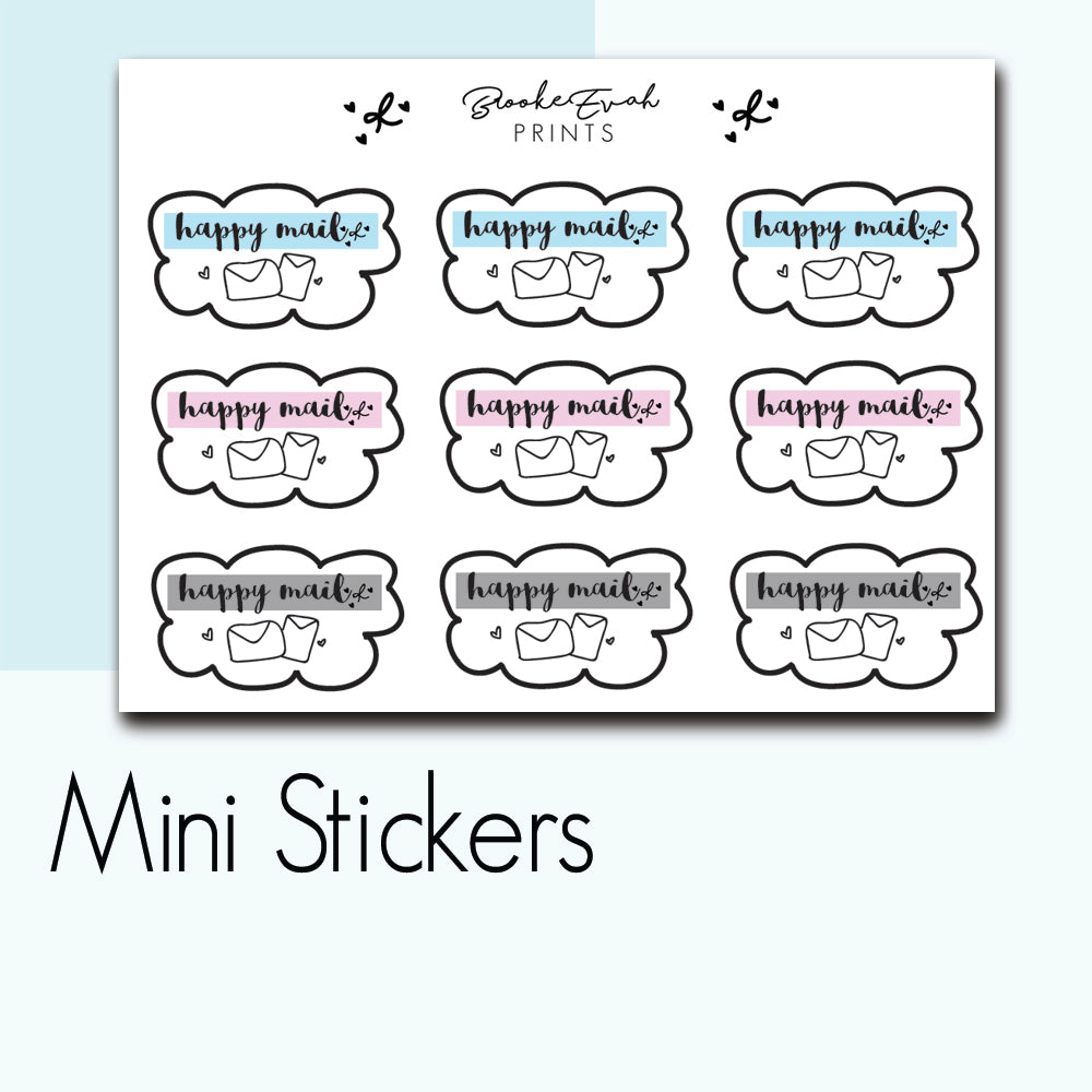 Mini Happy Mail Stickers-  BEPM97