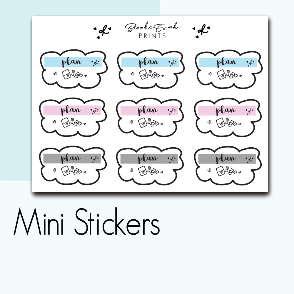 Mini Planner Stickers-  BEPM98