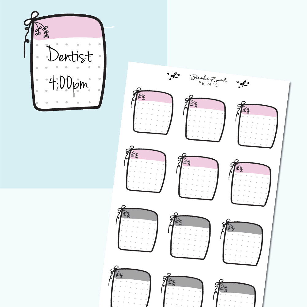 Sticky Note Planner Stickers- H24