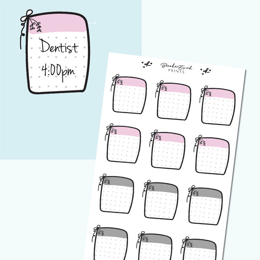 Sticky Note Planner Stickers- H24