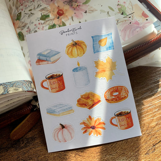 Hand drawn Autumn Cozy Elements Stickers 🍂