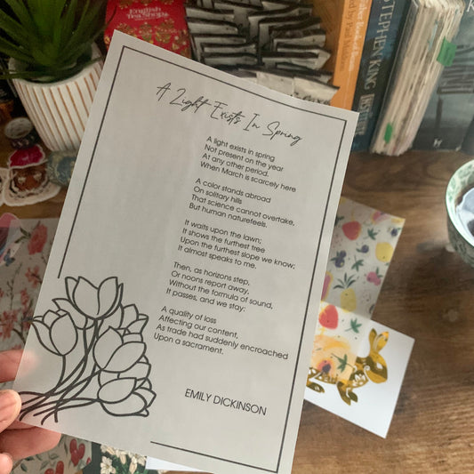 A Light Exists in Spring Poem - Vellum X Acetate Planner Dashboard