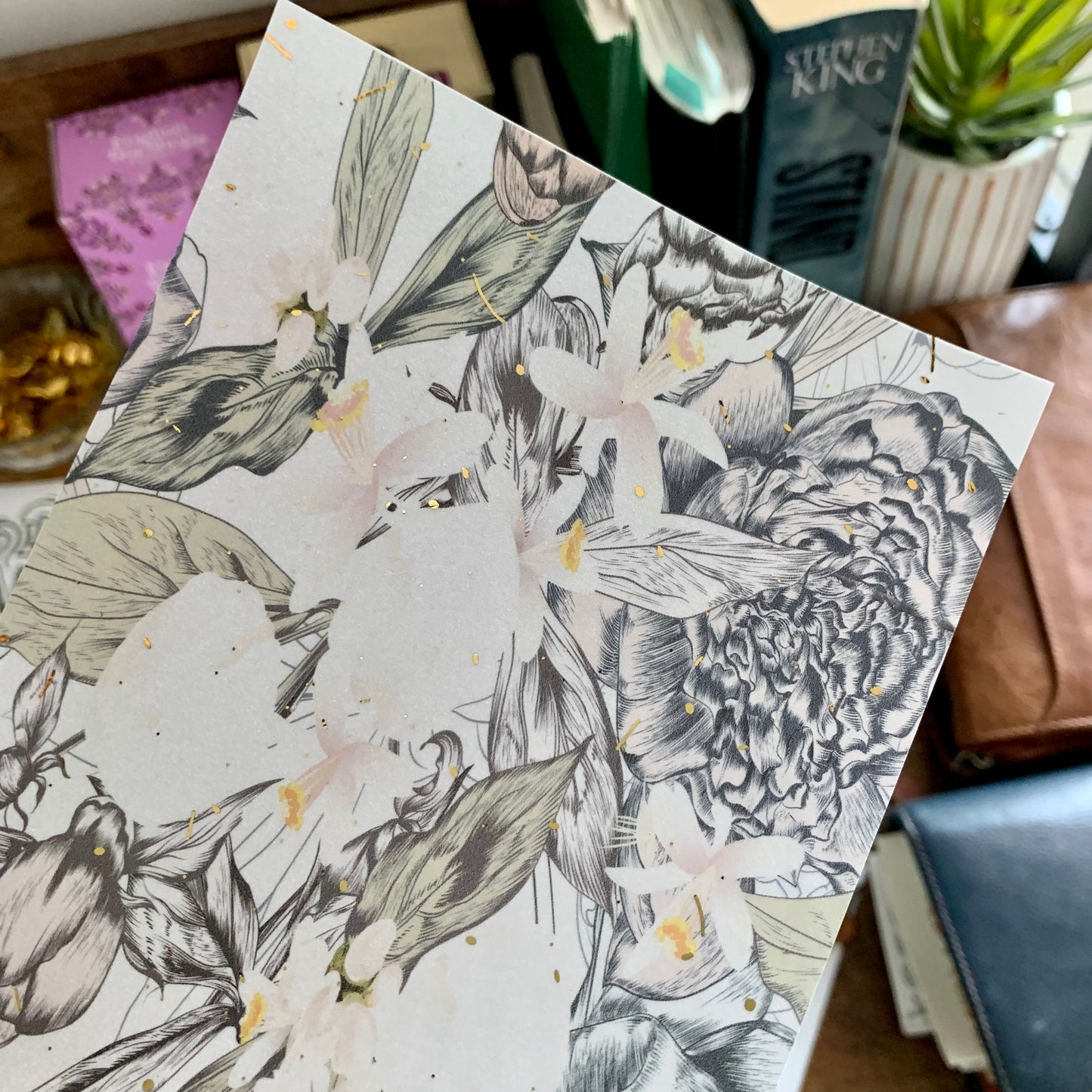 Delicate Hand Drawn Floral - Vellum Planner Dashboard - Gold Foil - Fiona