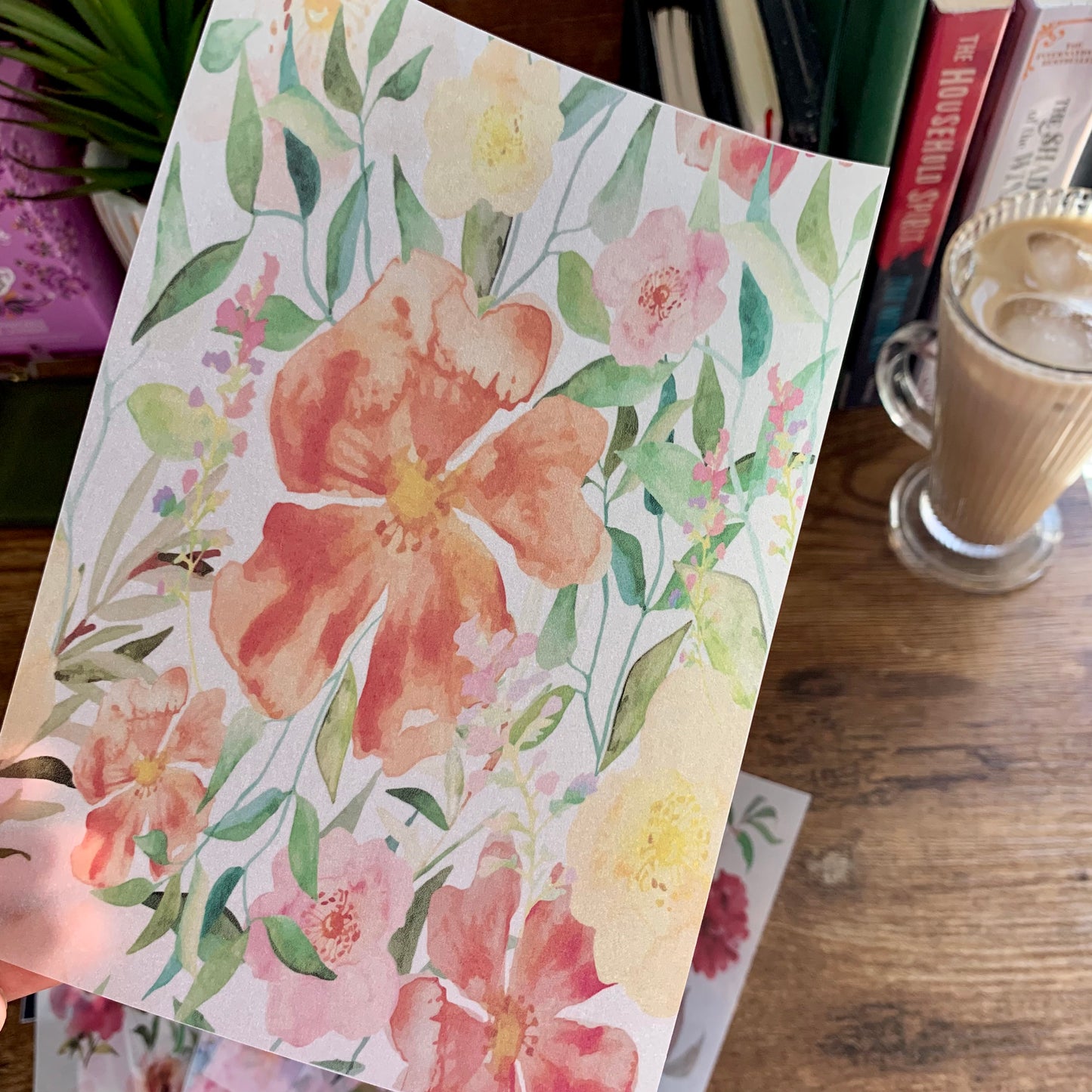 Watercolour Light Floral Pattern - Vellum Planner Dashboard - Phoebe