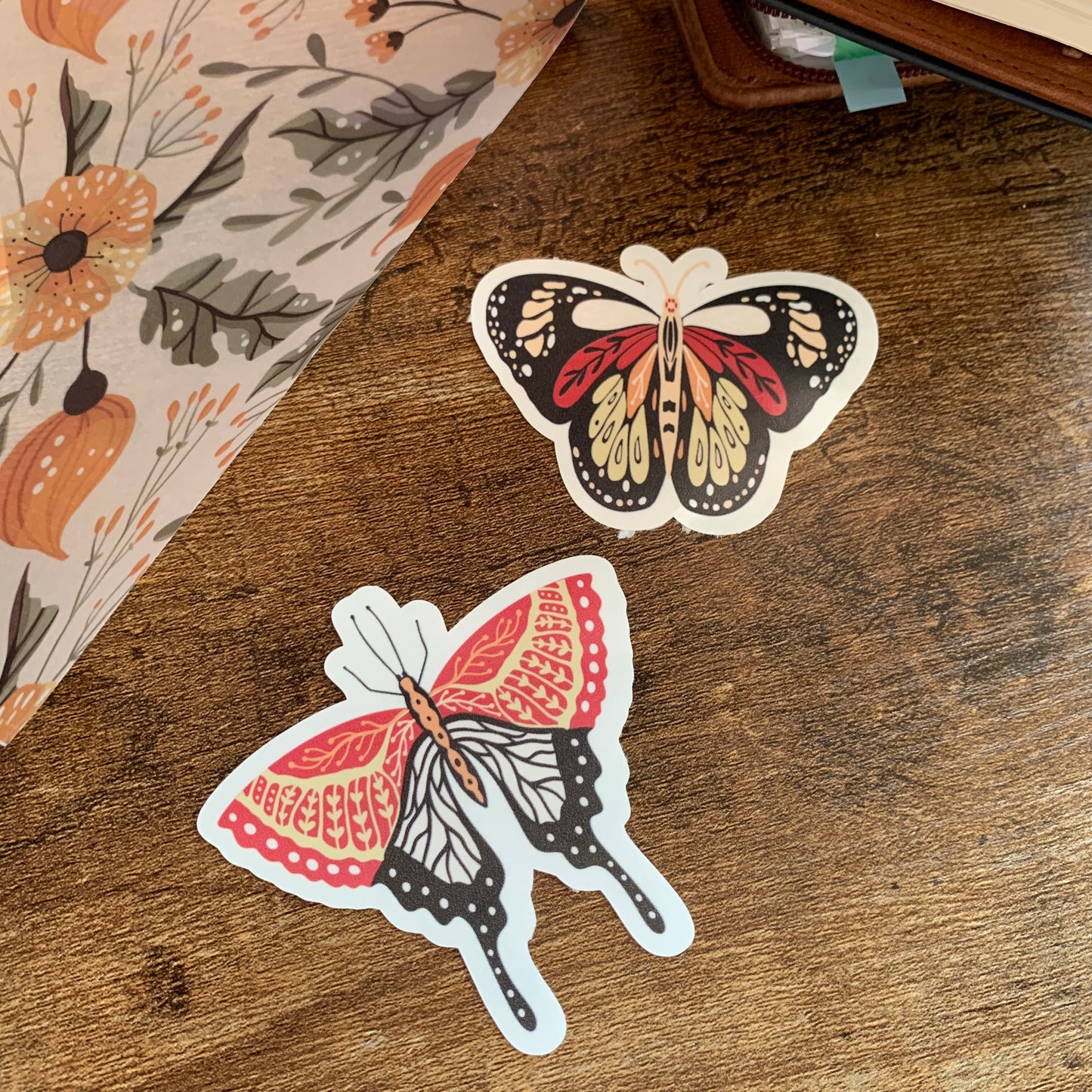 Clear Butterfly Sticker Flake - Set of 2 - Bohemian Butterfly Collection