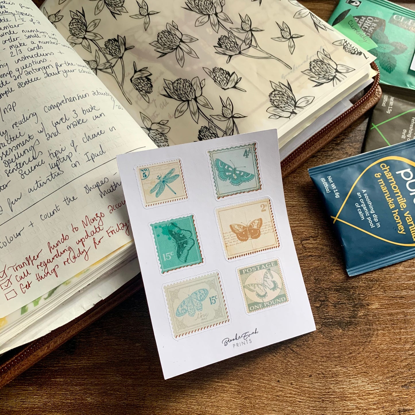 Vintage Humming Bird Collection Stickers