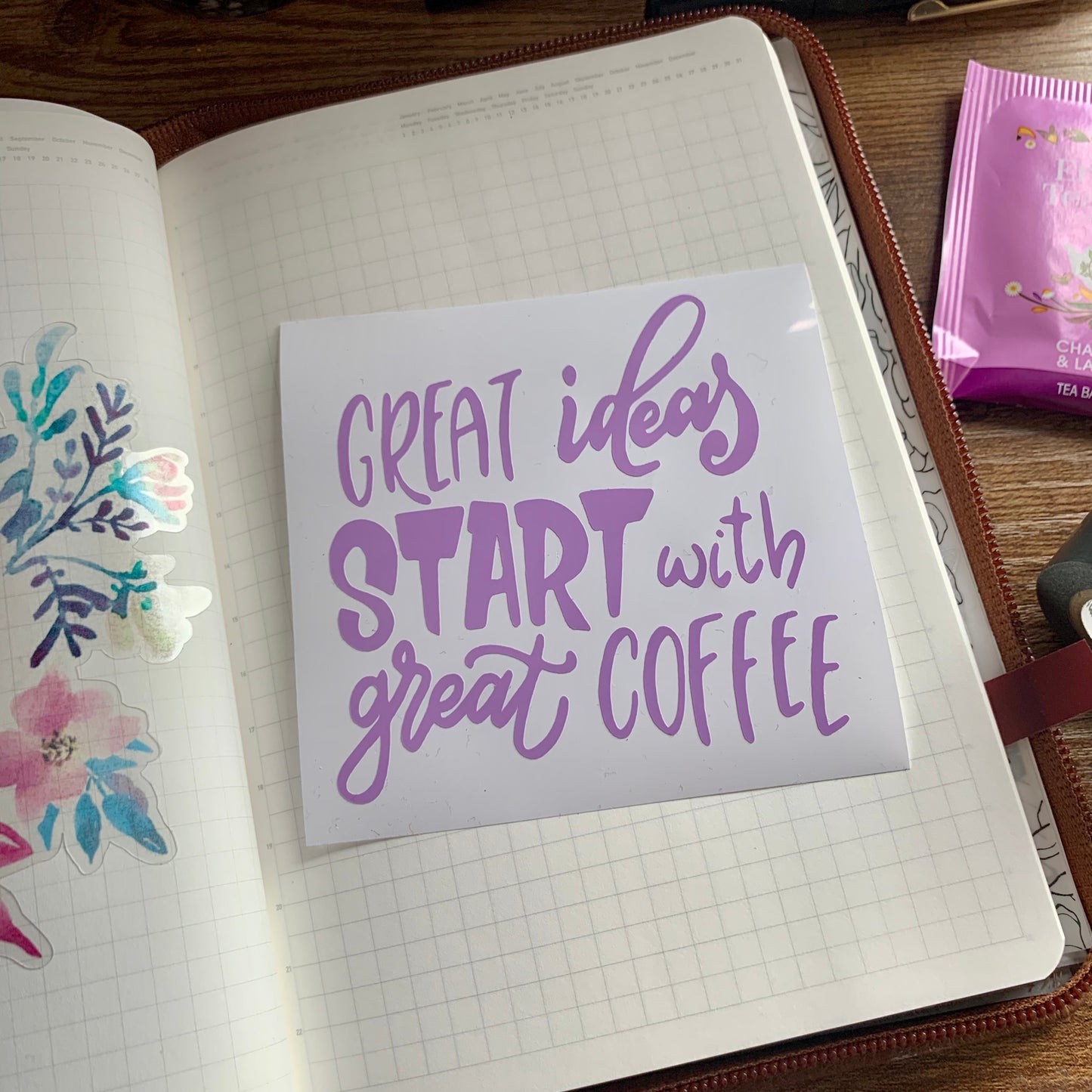 Great Ideas Start With Great Coffee Vinyl - Summer Sun Collection
