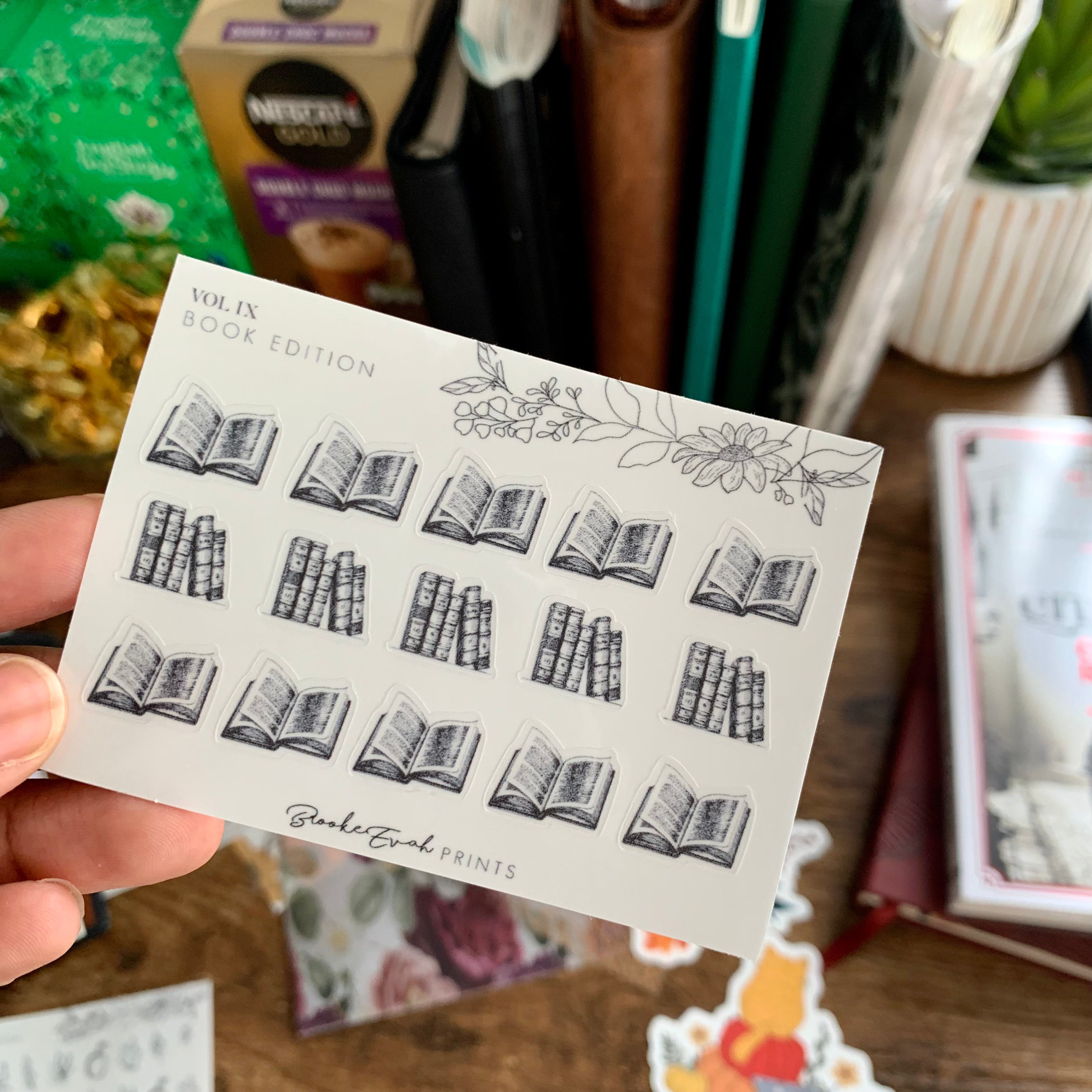 mini Minimal Book Icon Stickers – BrookeEvahPrints