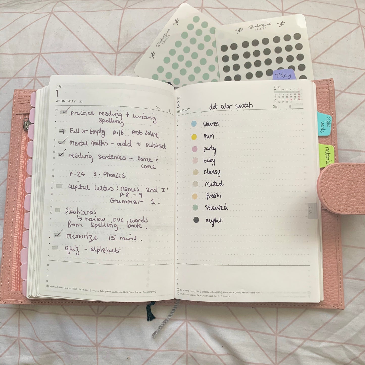 Transparent Dot Planner Stickers