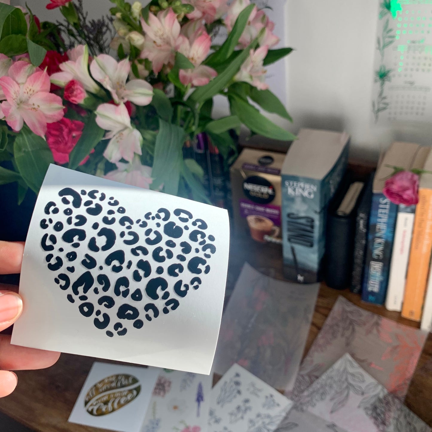Leopard Heart Vinyl Decal Sticker - Floral Bliss II Collection