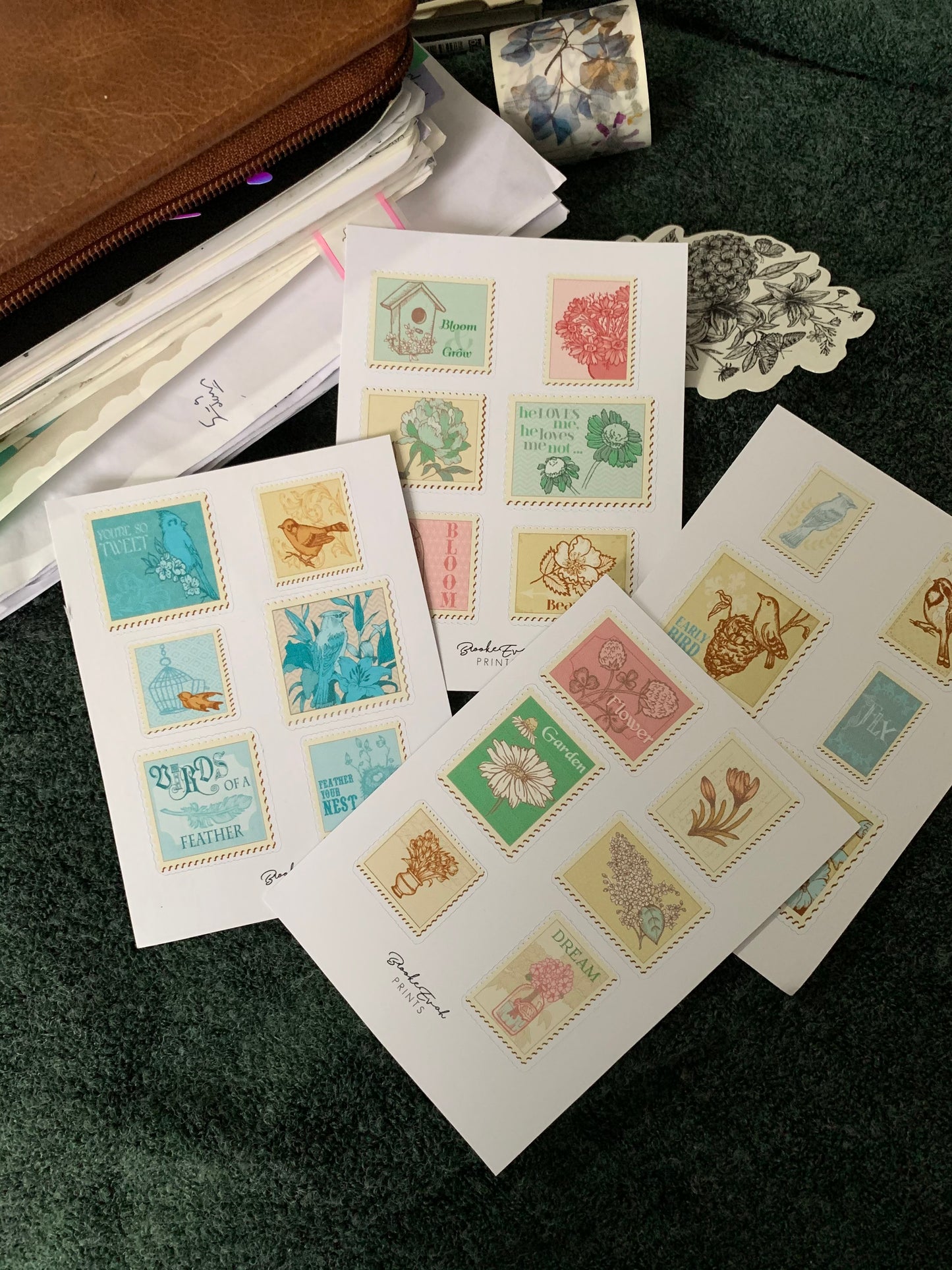 Vintage Stamp Stickers