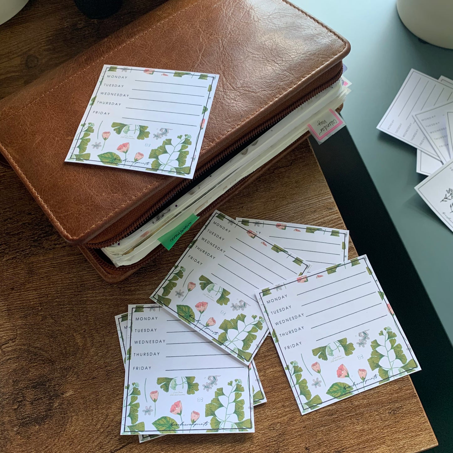 Printable Sticky Notes - Flora Weekly Plan