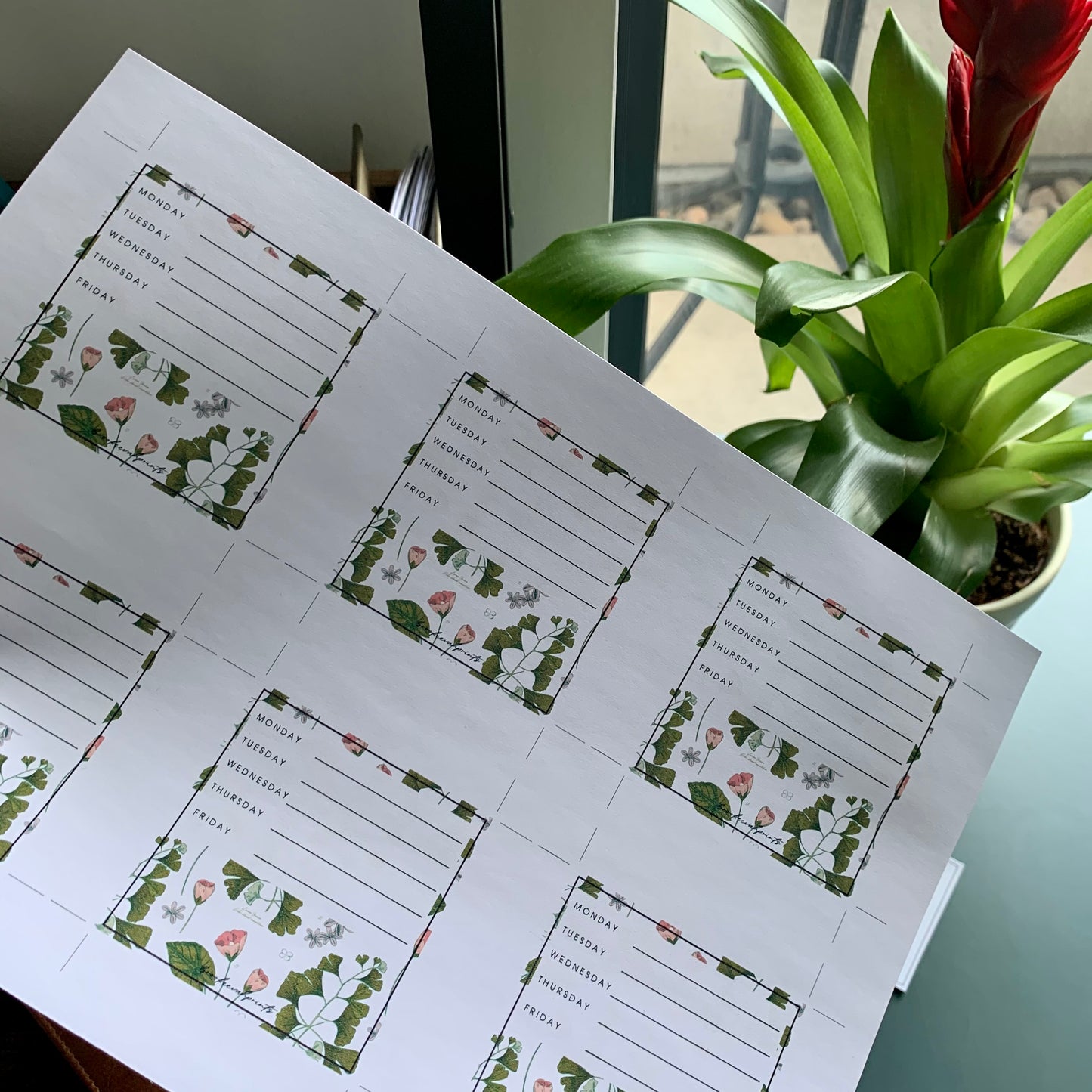 Printable Sticky Notes - Flora Weekly Plan
