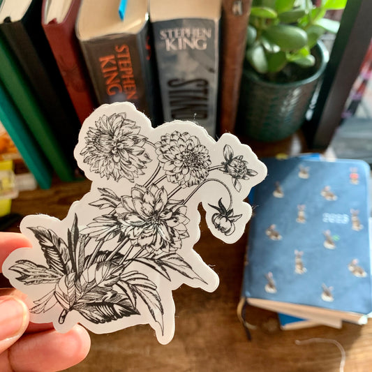 Hand drawn Flower Sticker Flake - Mildred