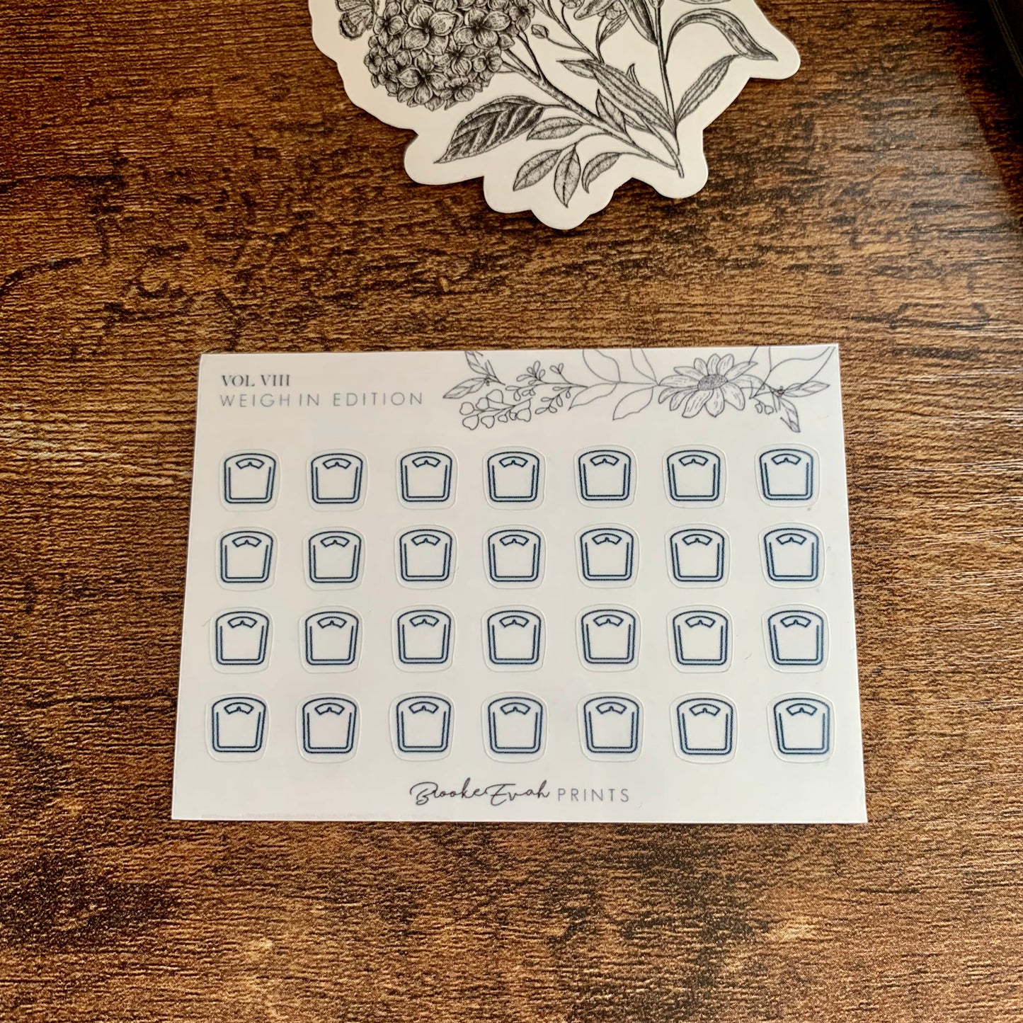 mini Minimal Weigh In Icon Stickers