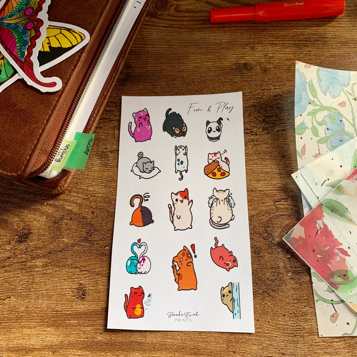 Cute Hand drawn Cat Stickers - Fun & Play