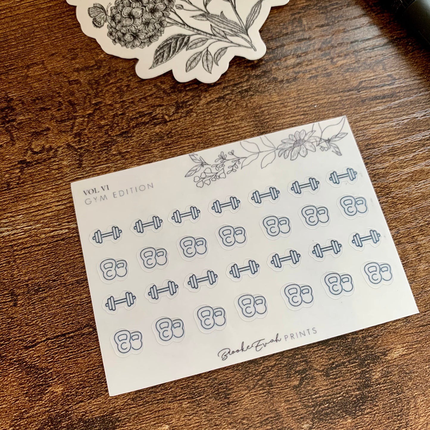 mini Minimal Gym Icon Stickers