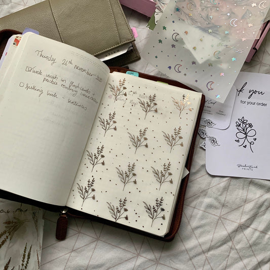 Printed Vellum Planner Dashboard - Rosegold Floral 3