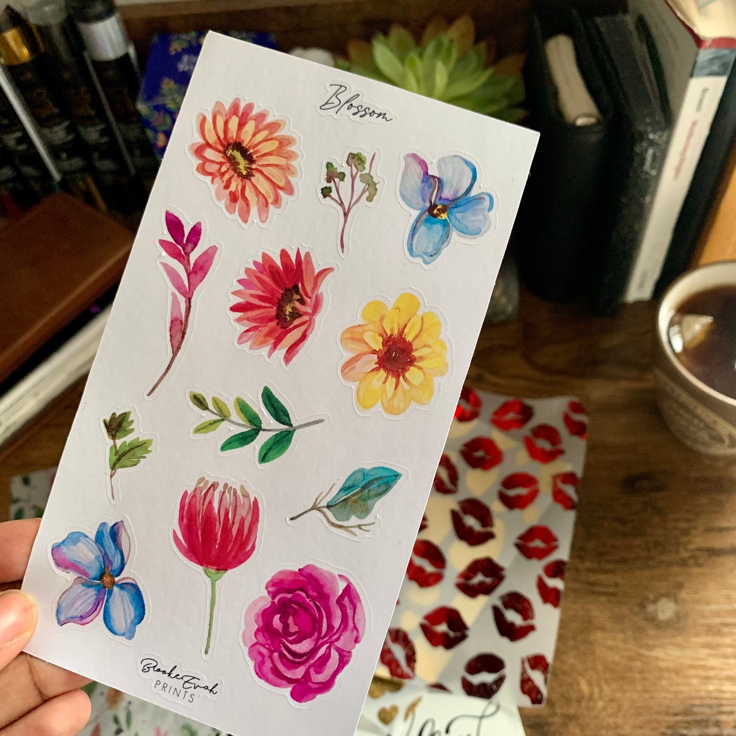 Blossom Wildflower Sketch Stickers - The Sweetheart Collection