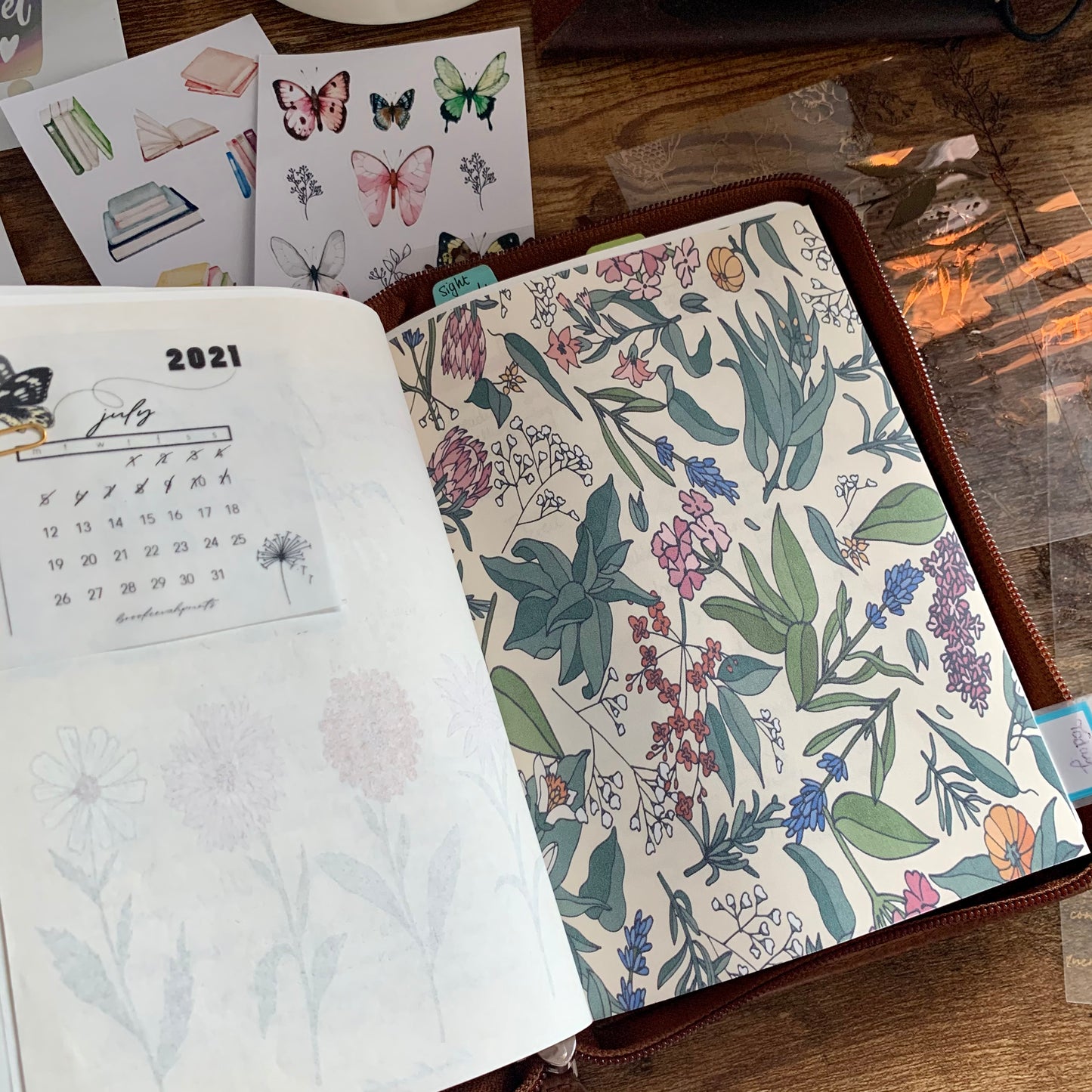 Printed Tomoe River Paper Planner Dashboards- Herb Escape 🌿