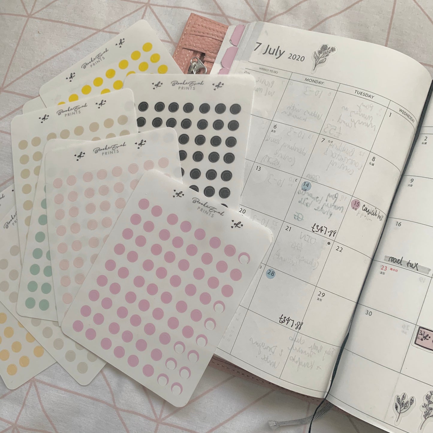 Transparent Dot Planner Stickers