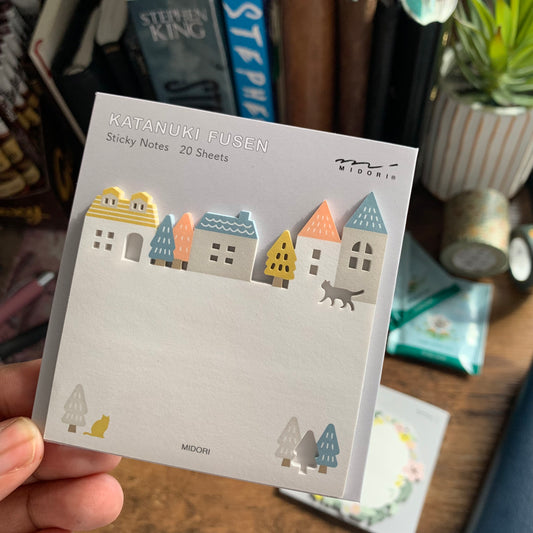 Midori Sticky Notes Die-Cut Town