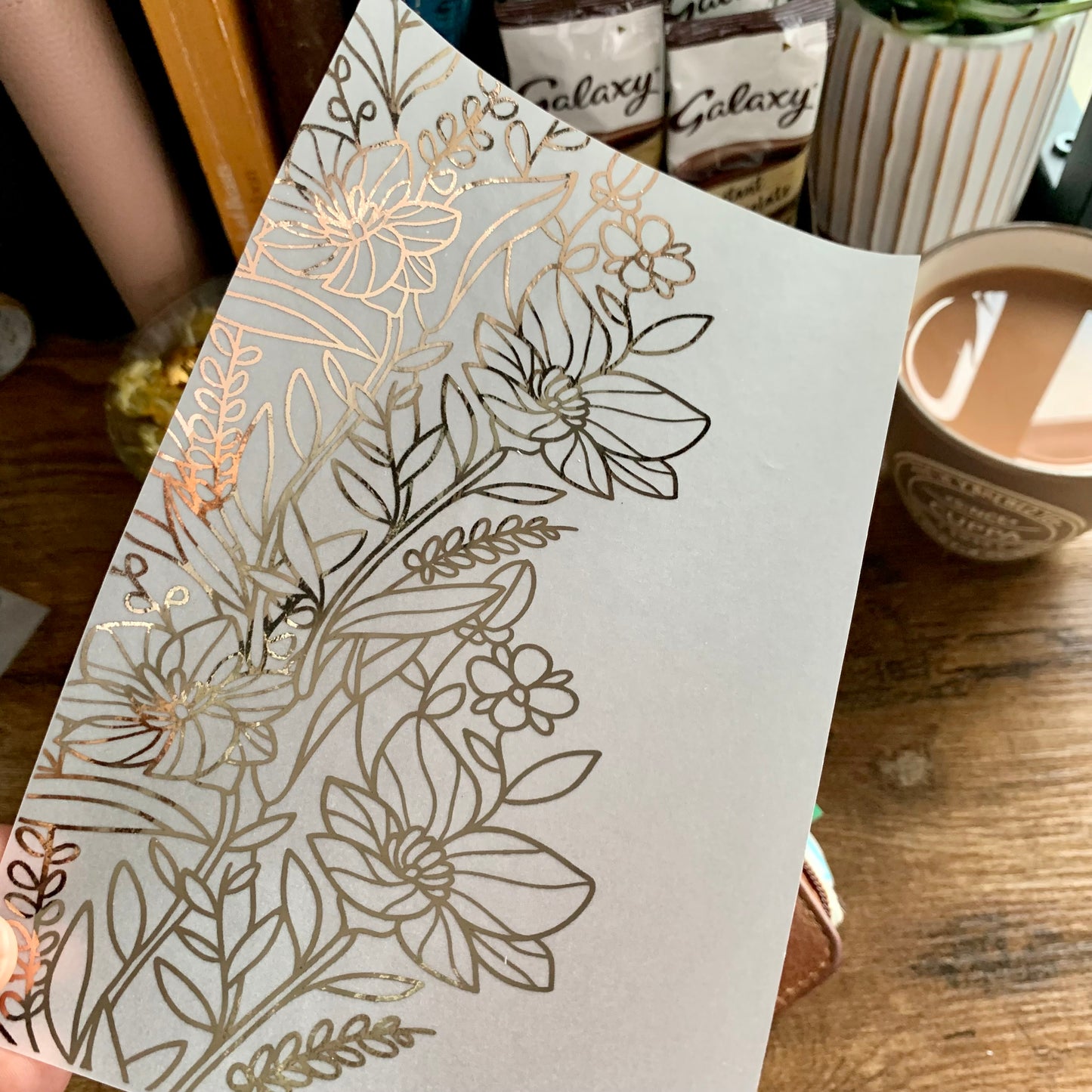 Rose Gold Floral Vellum Planner Dashboard - Juliet Deluxe - Winter Luxe Collection