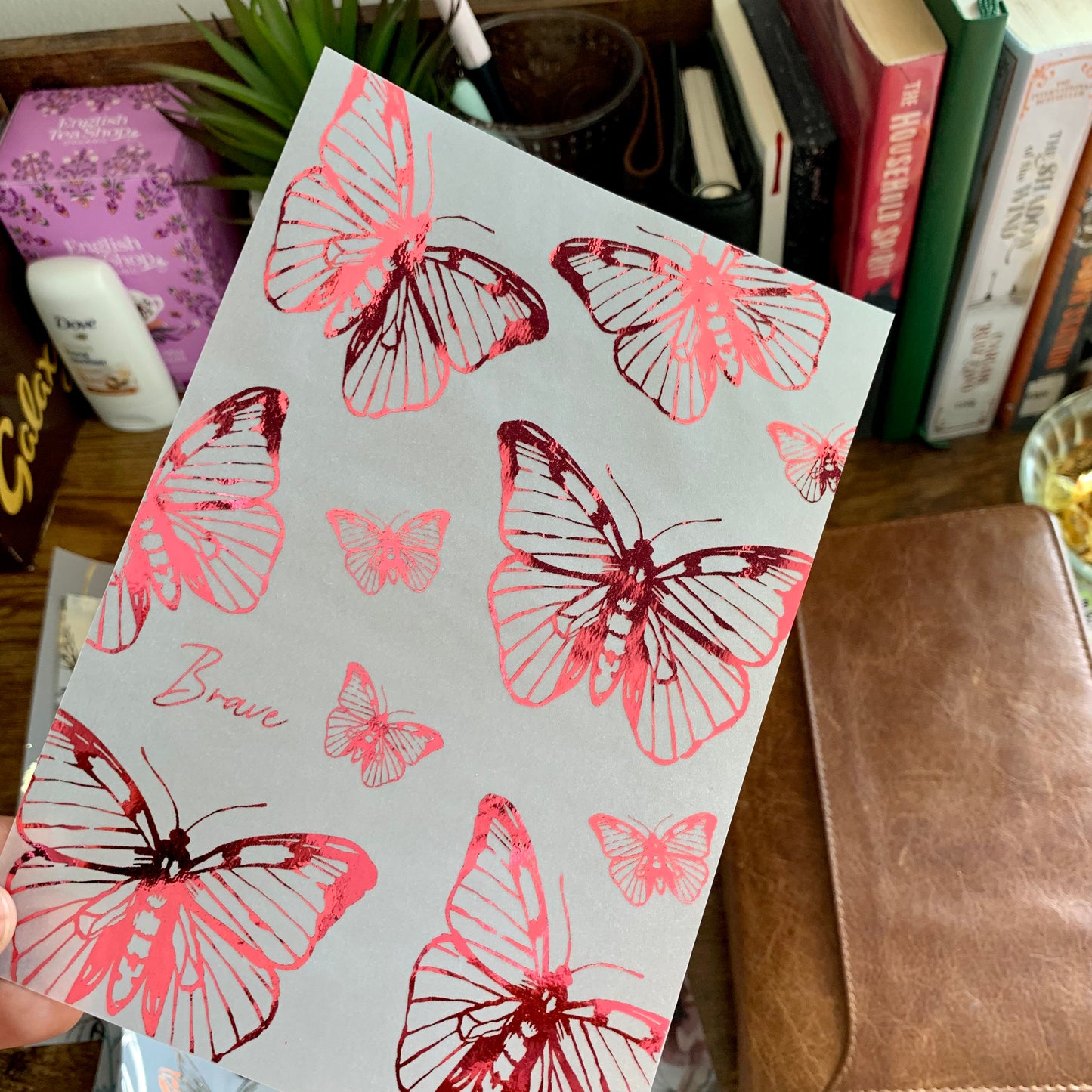 Pink Foiled Butterflies • Vellum X Acetate Planner Dashboards - Brave II