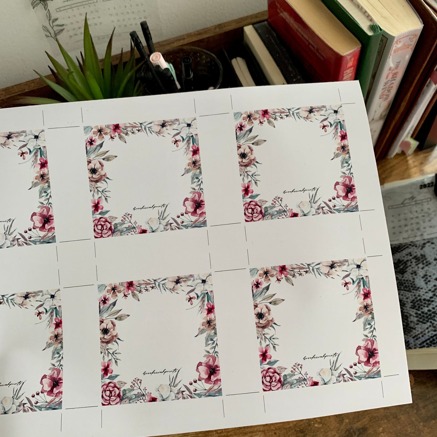 Printable Sticky Notes - Sugar Florals