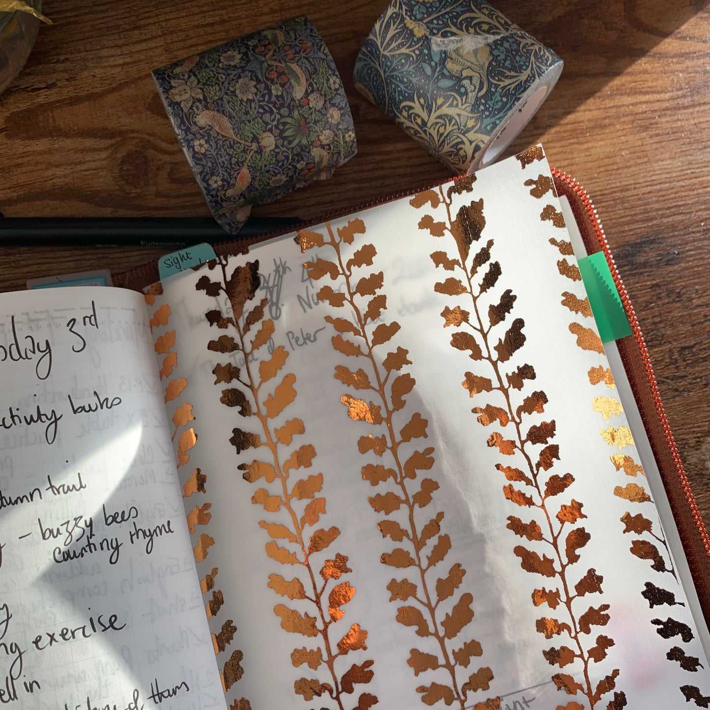 Herbs in a row - Vellum X Acetate Planner Dashboard - Copper Foil