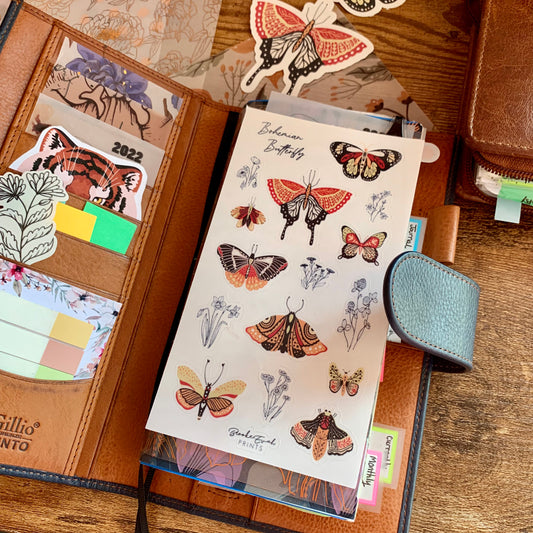 Bohemian Butterfly Stickers - Transparent Stickers