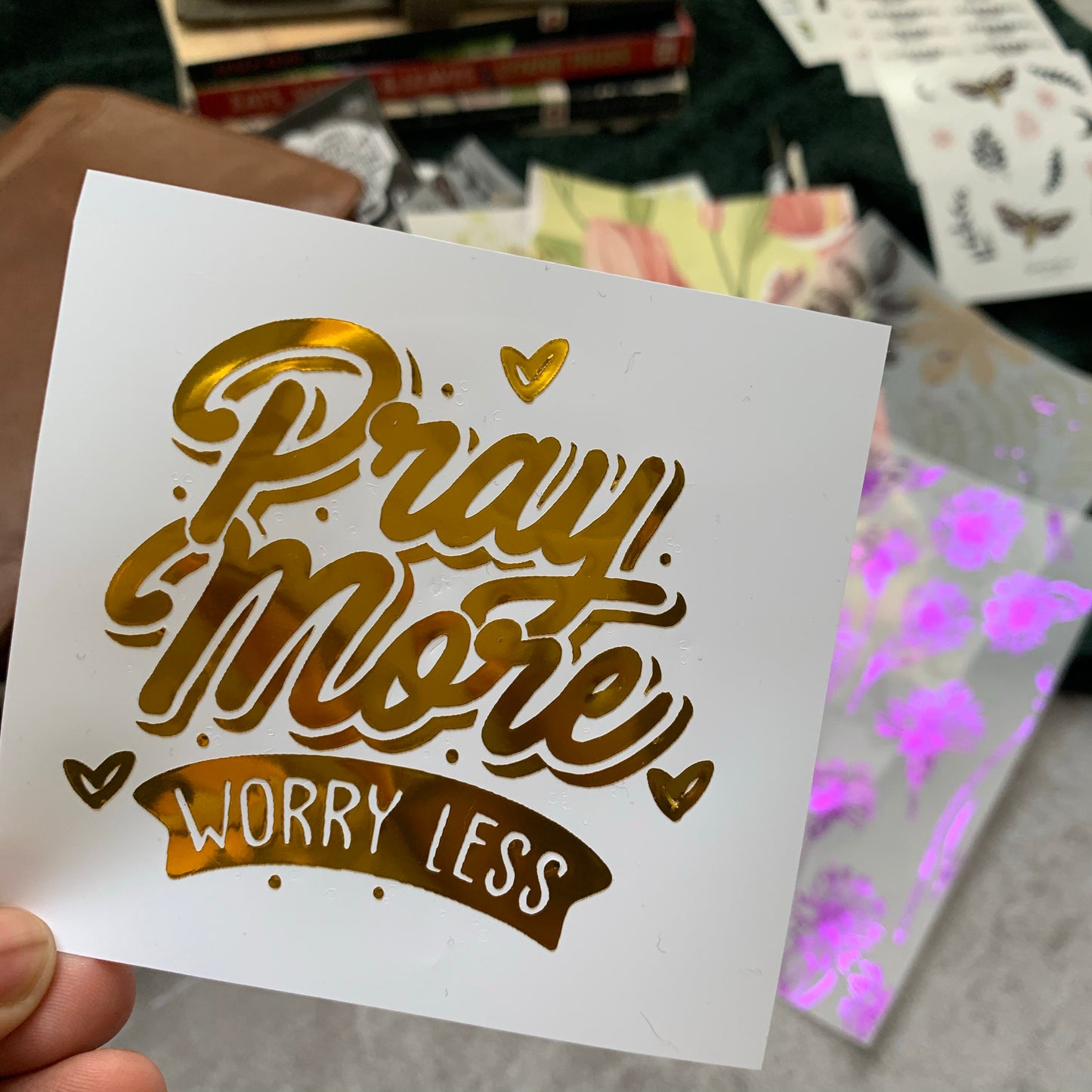 Pray more worry less Vinyl