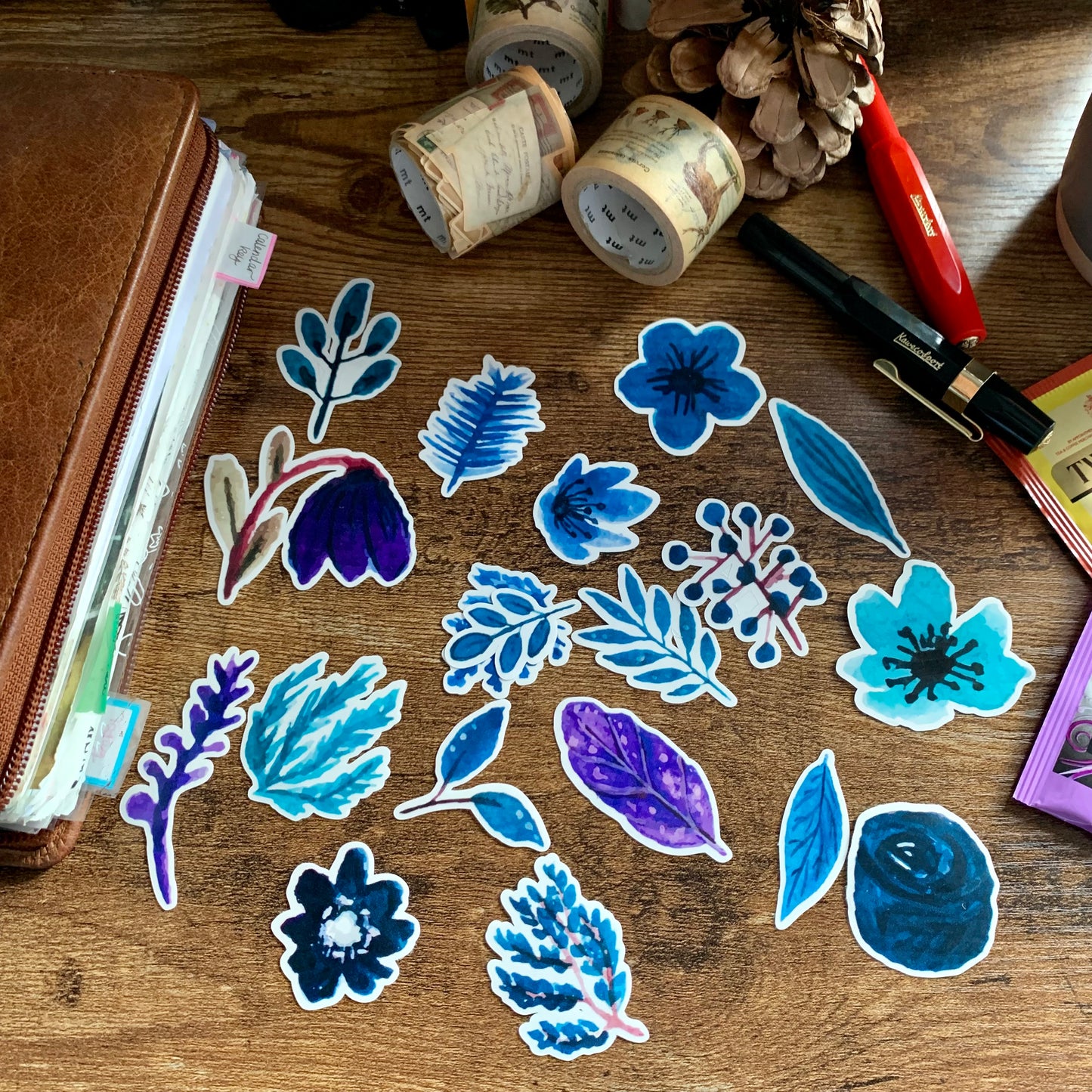 Winter Blueberry - Sticker Flakes - Pack of 19