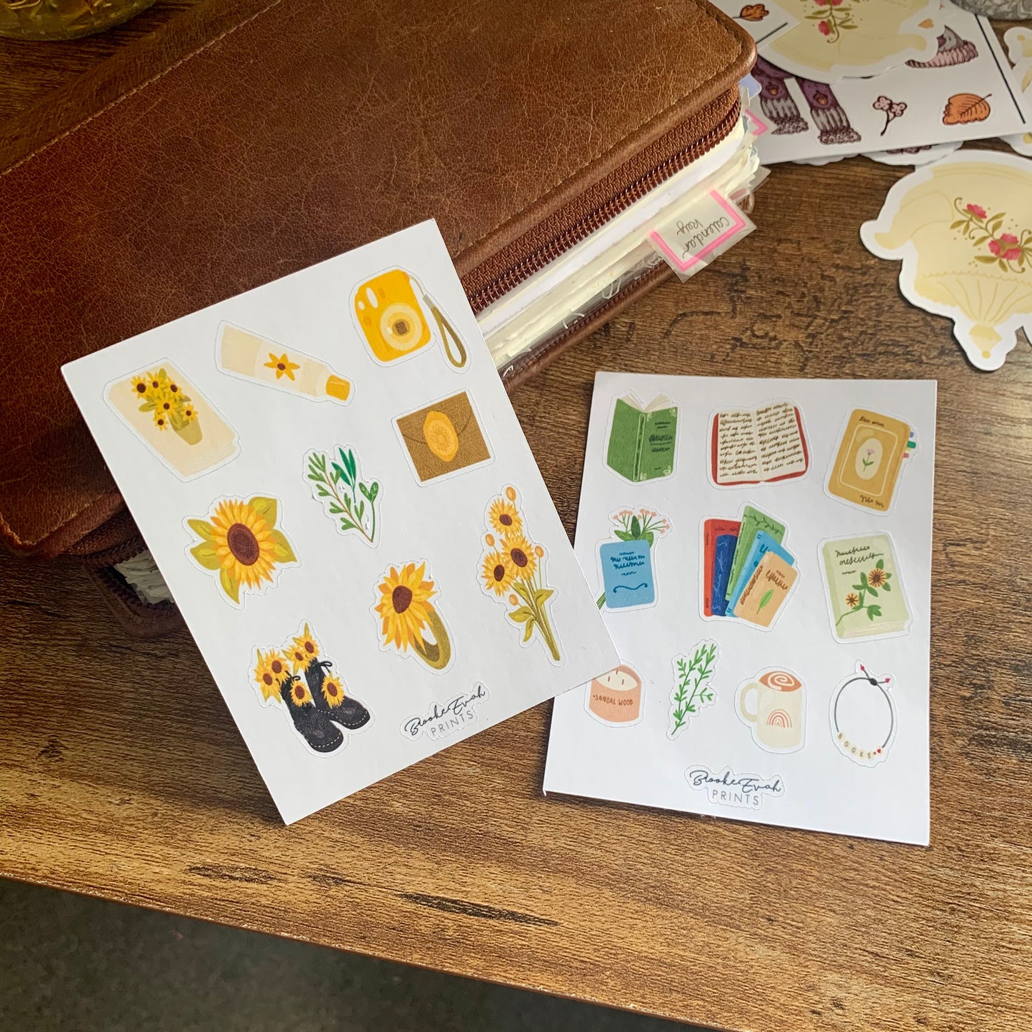 Journal & Sunflower Stickers- Oh so cozy Collection