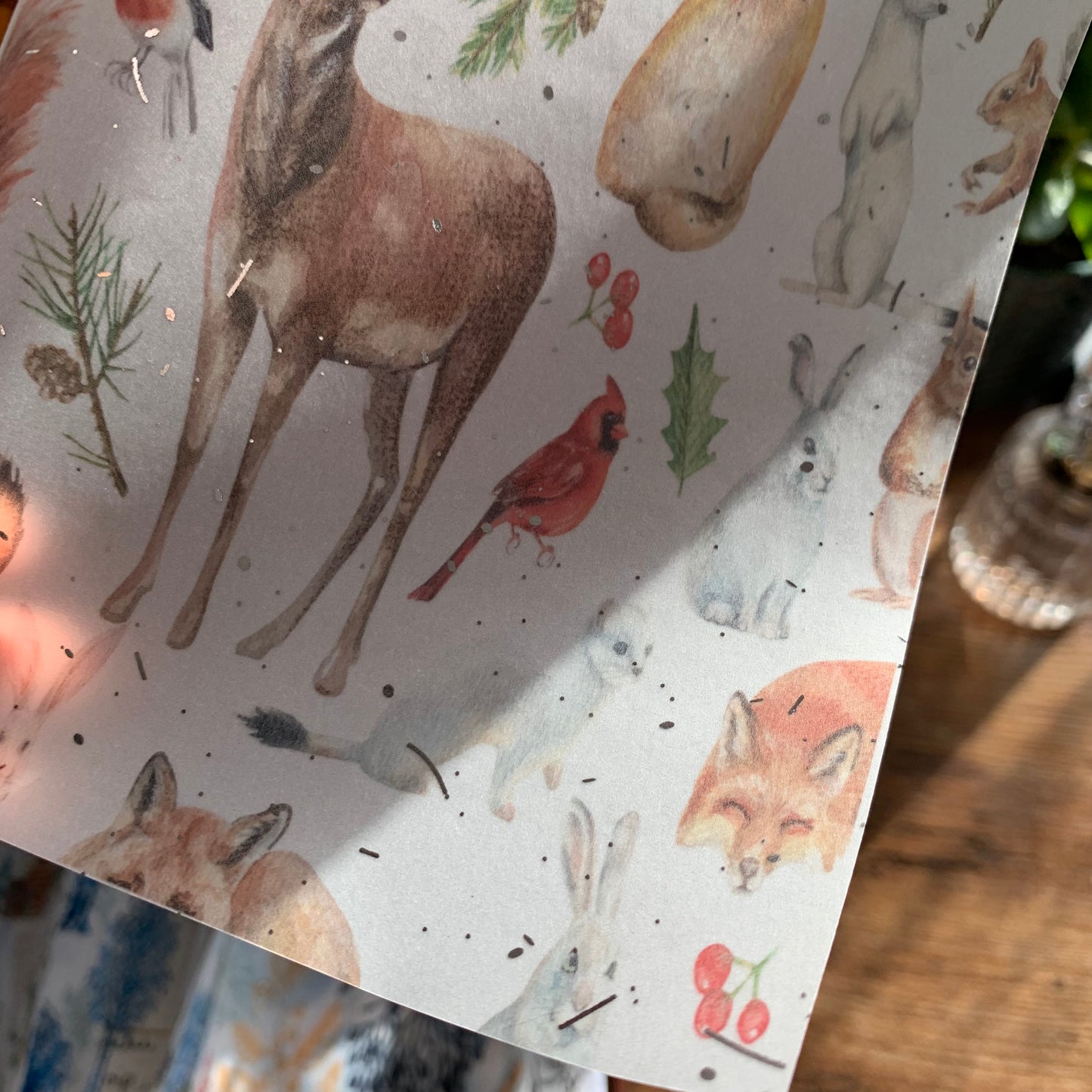 Silver Foiled Watercolour Forest Animals Planner Dashboard - Fox & Friends