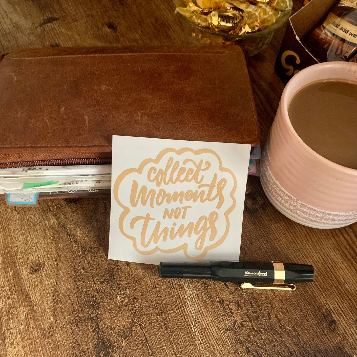 Collect Moments not Things Vinyl Decal Sticker